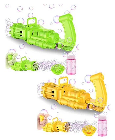 VParents Gatling Machine Bubble Gun Toy Pack Of 2 - (Colour may vary)