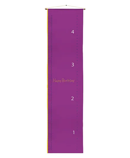 Right Gifting Satin Removable Height/Growth Measurement Wall Hanger - Purple