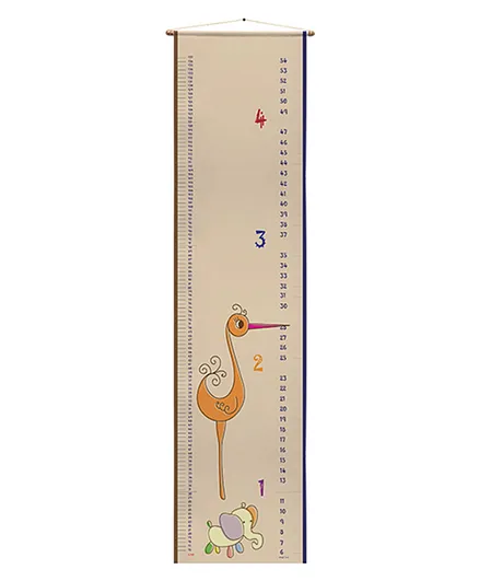 Right Gifting Satin Removable Height/Growth Measurement Wall Hanger - Beige