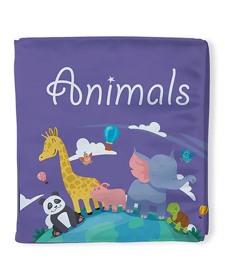 Right Gifting Satin Fabric Animals Cloth Book- English
