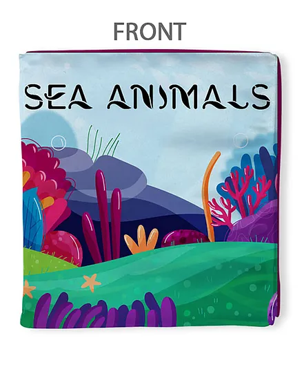 Right Gifting Satin Fabric Sea Animals Cloth Book- English
