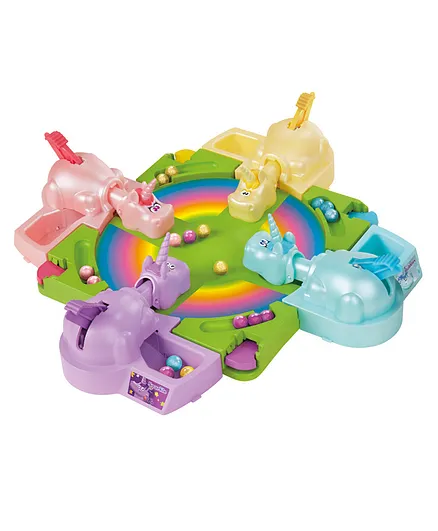 Hasbro Hungry Hippos Unicorn Edition Board Game- Multicolor