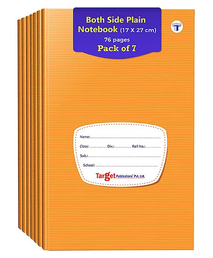 Target Publication Small Notebooks Both Sides Blank Copy Pack of 7 - 76 Pages