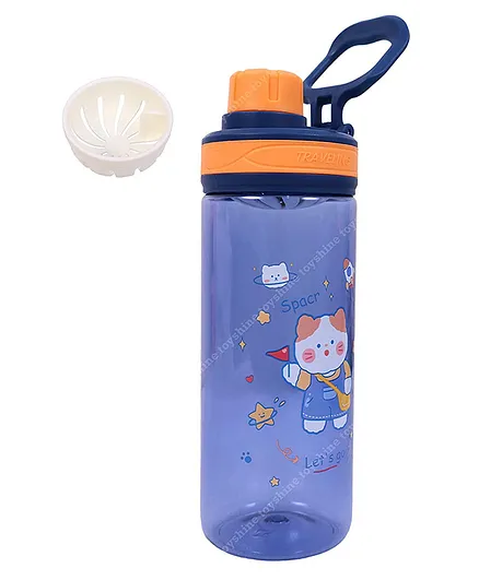 Toyshine Water Bottle With Strainer Blue - 550 ml