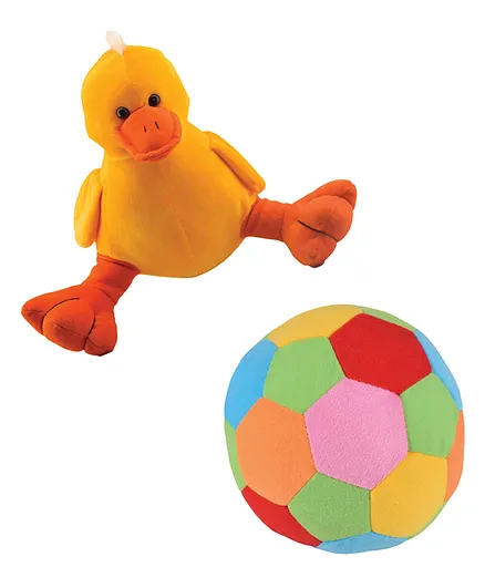 Ultra Duck & Ball Soft Toys Pack of 2 - Height 17.78 cm