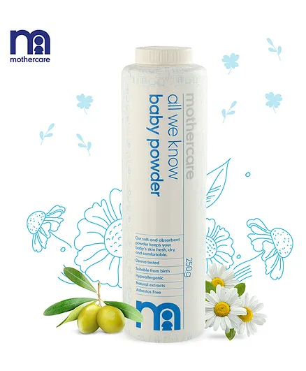 Mothercare All We Know Baby Powder - 250 gm
