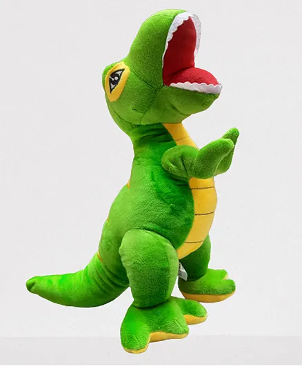 Babyjoys Large Dinosaur Dragon Soft Toy Green- Height 35 cm