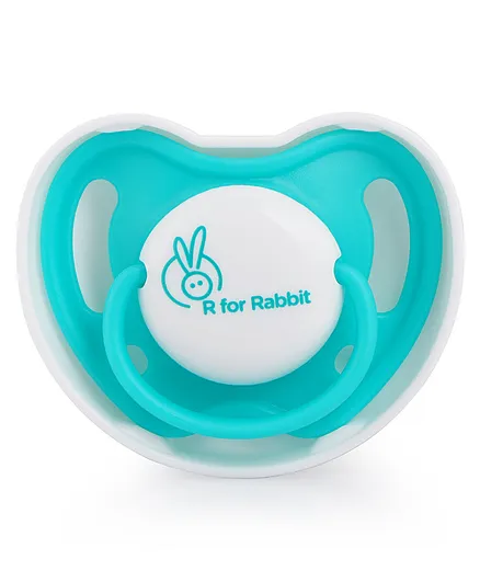 R for Rabbit Large Size Apple Shaped Pacifier with Case - Blue