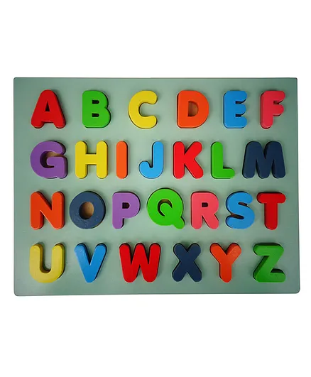 WOODYKRAFT Wooden Capital Alphabet Puzzles Multicolor - 26 Pieces