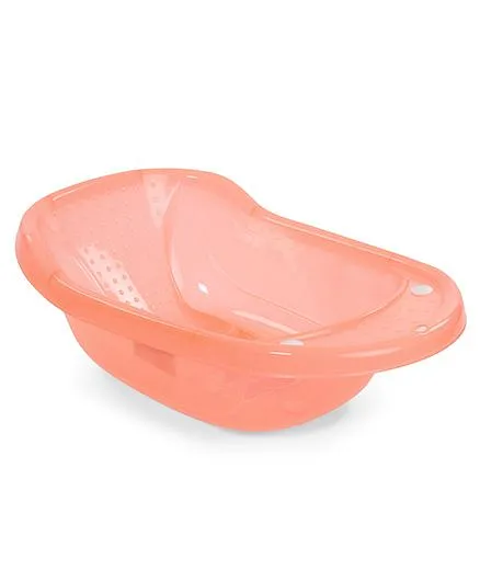 Baby Bath Tub With Drainer Large - Pink