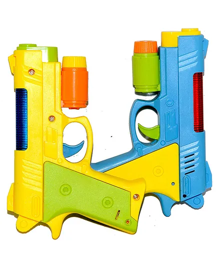 Akrobo Plastic Light and Sound Image Projecting Gun Multicolour Pack of 2
