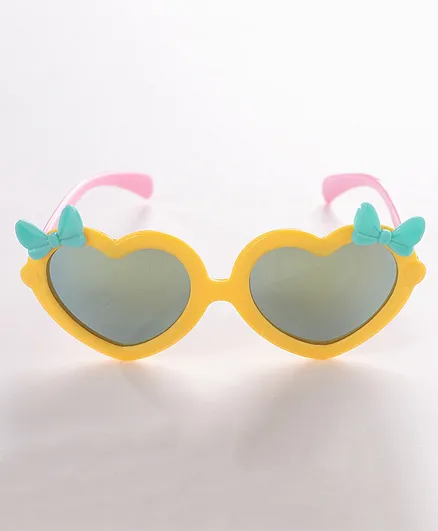 Babyhug Heart Shape Sunglasses -Yellow