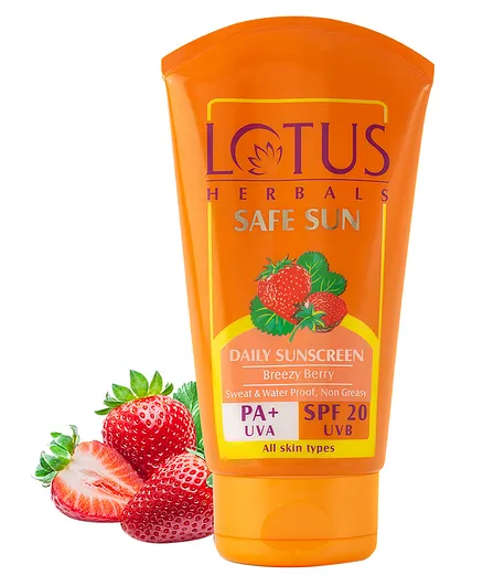 Lotus Herbals Safe Sun Block Cream PA+ SPF 20 - 50 gm