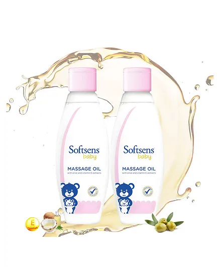 Softsens Natural Baby Massage Oil Pack of 2- 200 ml
