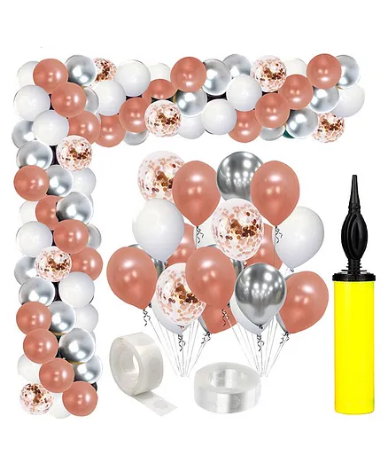 Zyozi Rose Gold Metallic Balloon Arch Kit Pack Of 78 Online In India Buy At Best Price From Firstcry Com