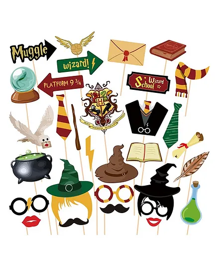 Zyozi Harry Potter Party Photo Booth Props Birthday Theme Pack Of 30 Online In India Buy At Best Price From Firstcry Com