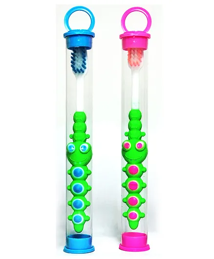 Yunicorn Max YMX 508 Caterpiller Toothbrush With Protective Hygine Lid Cover (Color May Vary)
