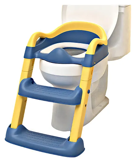 KidDough Potty Seat with Built In Ladder - Yellow Blue