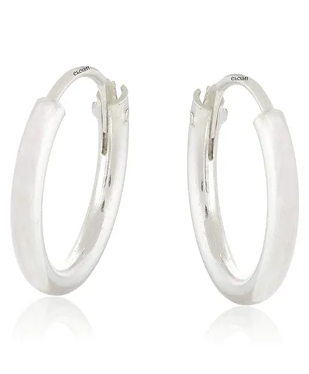 Eloish Sterling Silver Small Multi-Purpose Hoop Earrings - Silver