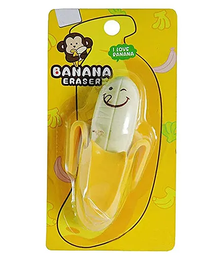Vinmot Banana Shape Long Lasting Eraser Pack Of 2 - Yellow