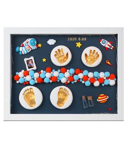Babies Bloom Infant Hand And Foot Print Imprint Framing Kit - Multicolour