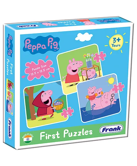 Frank Peppa Pig Jigsaw Puzzles Pack Of 3 - 18 Pieces Total