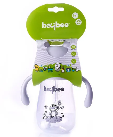 Baybee Insulated Flippo Baby Sipper Bottle Grey - 300 ml