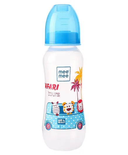 Mee Mee Polypropylene Plastic Feeding Bottle Blue - 250 ml