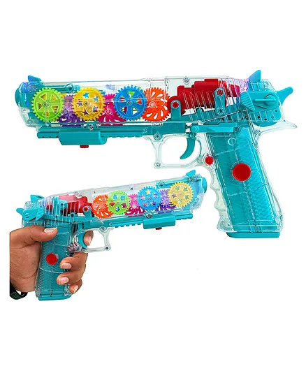 Enorme Concept Transparent Musical Colorful Gun With Flashing 3D Lights- Multicolor