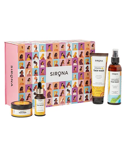 Sirona Bye Bye Dull Skin Vitamin C Gift Set - 125 ml 200 ml 30 ml & 50 gm 