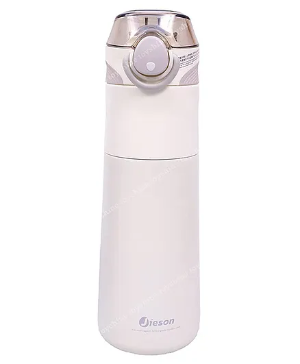 Toyshine Hot and Cold Stainless Steel Water Bottle - White-520 ml