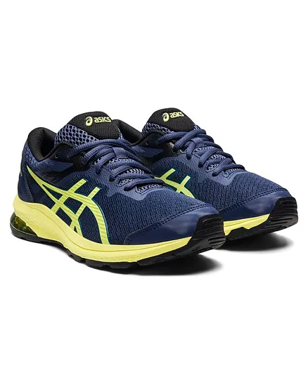 ASICS Kids Gt-1000 10 Gs Solid Casual Shoes with Lace Closure - Storm Blue