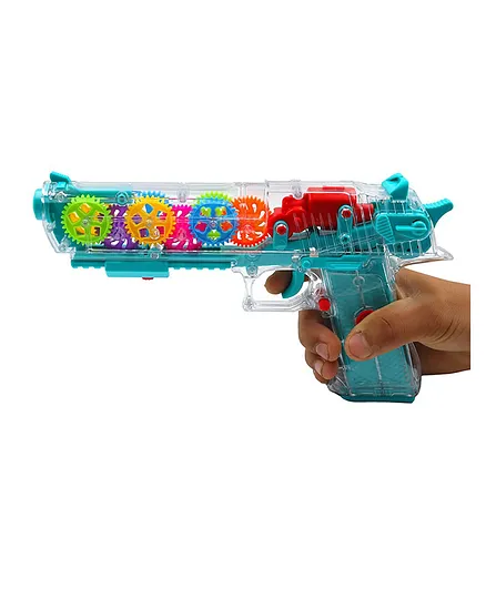 Niyamat Transparent Glow Gun Toy with Music (Color May Vary)