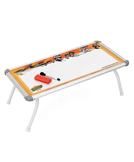 Looney Tunes Write & Wipe Aluminium White Board Study Table - Multicolour