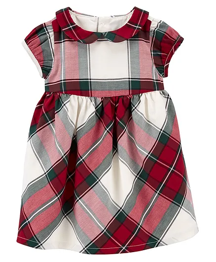 carters red plaid dress Carter's Toddler Girls Holiday Dress