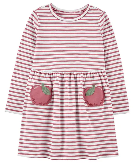Carter's Apple Jersey Dress - Pink