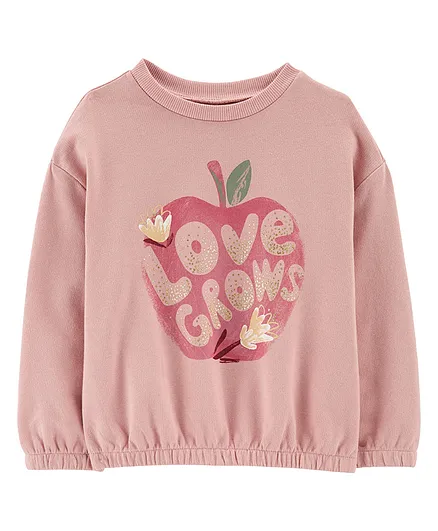 Carter's Love Grows French Terry Top - Pink