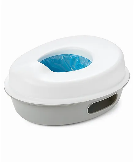 Skip Hop Go Time 3 in 1 Potty Training Seat - White Grey