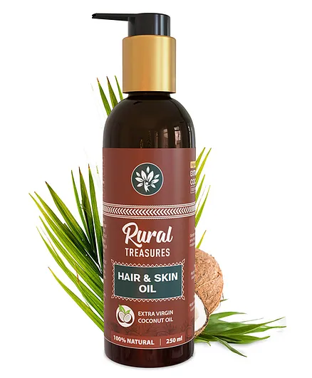 Rural Treasures Natural Hair & Skin Extra Virgin Coconut Oil  - 250 ml 