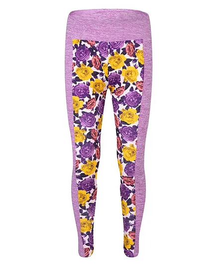 Nike Iconclash Floral Print Dri Fit Leggings - Purple