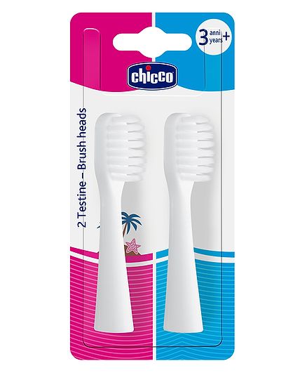 Chicco Replaceable Electric Toothbrush Heads - White