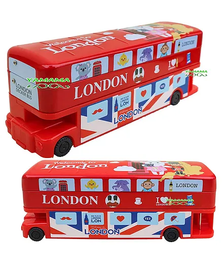 Yamama Double Decker London Bus Pencil Box - Red
