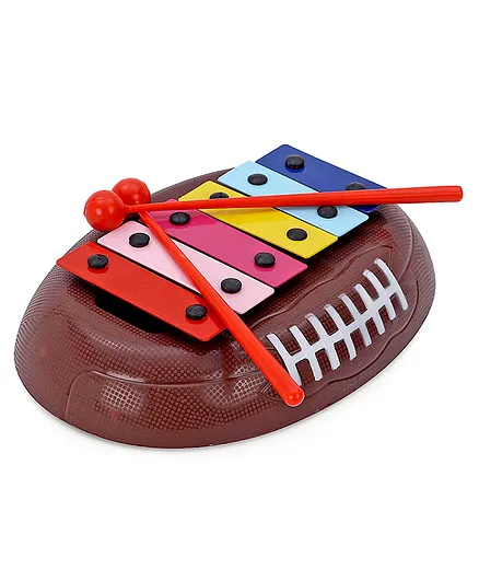 Toyzone Xylophone Rugby Shaped Toy - Multicolour
