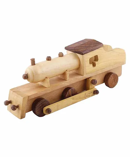 Desi Karigar Wooden Toy Train Engine - Brown