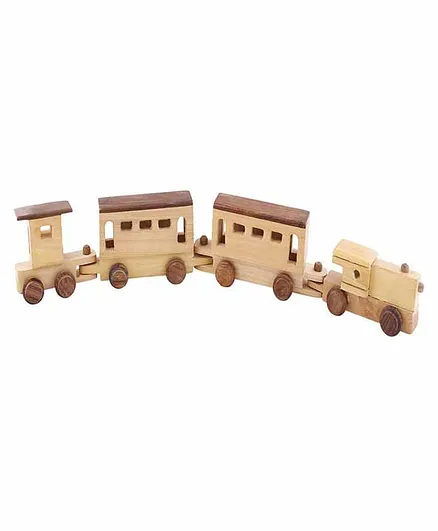 Desi Karigar Wooden Train - Brown