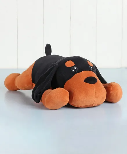 Babyhug Dog Soft Toy Dark Brown - Length 45 cms