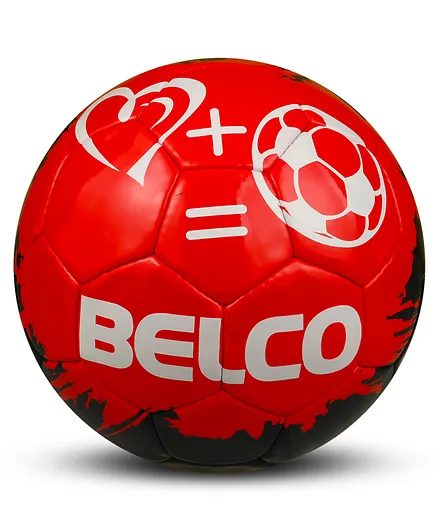 BELCO Red Premium PVC Love Football Size 5- Red