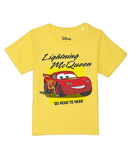 Disney By Wear Your Mind Half Sleeves Character Print Tee - Yellow