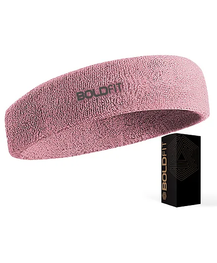 BoldFit Gym Headband for  Sports Headband for Workout & Running Head Support - Pink