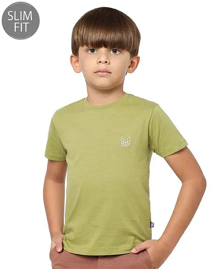 Jack & Jones Junior Cotton Half Sleeves T-Shirt - Green